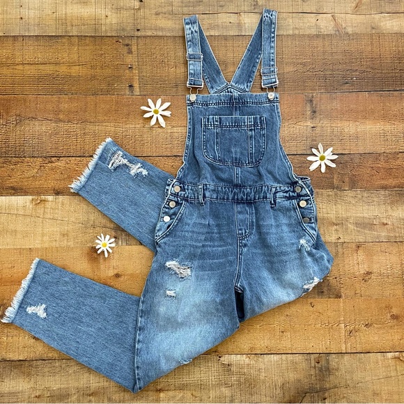 petra 153 Denim - Destroyed Distressed Denim Overalls by Petra 153